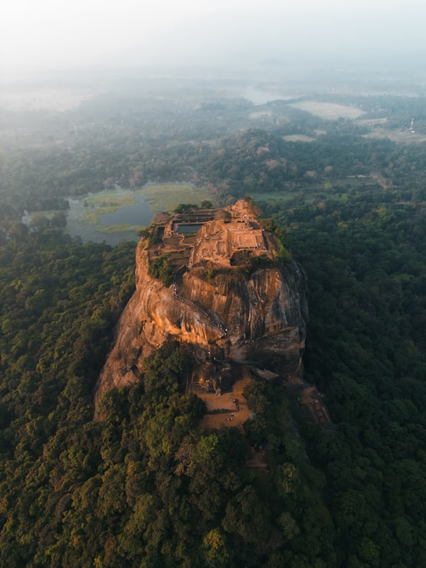 Sigiriya Lion Rock aerial